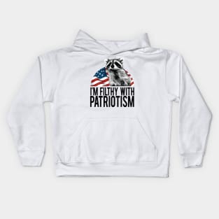 filthy with patriotism Kids Hoodie